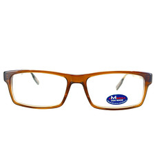 America USA Made MU104 CRYBWN Eyeglasses Brown Rectangle Frames 54[]17 145 mm