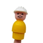 Little People Fisher Price Large  Construction Worker White Hard Hat Vintage