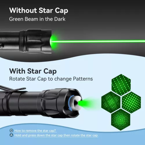 Puntero láser verde 6000 millas estrella haz visible luz lápiz Lazer recargable EE. UU. - Imagen 8 de 15