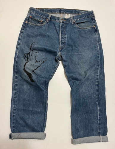 Levi 501 jeans Raymond Pettibon Black Flag 36x28 … - image 1