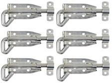 6 x 4" 100mm Pad Bolt Padbolt Lockable With Fixing Screws No Padlock Inc Six