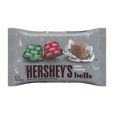 Hershey's Milk Chocolate Bells Christmas Candy, Bag 9 oz