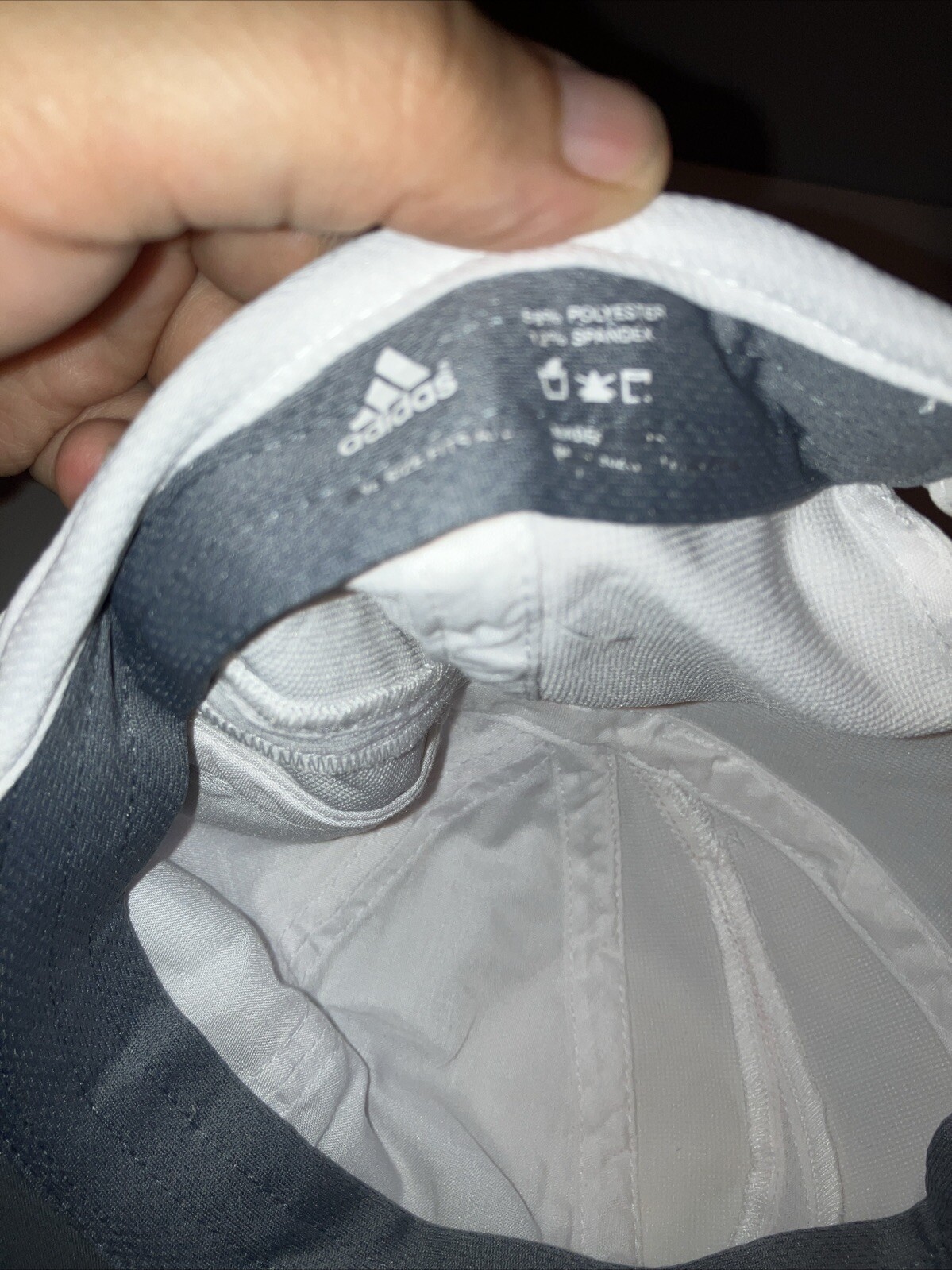 Adidas Zero White Polyester Spandex Baseball Cap … - image 5