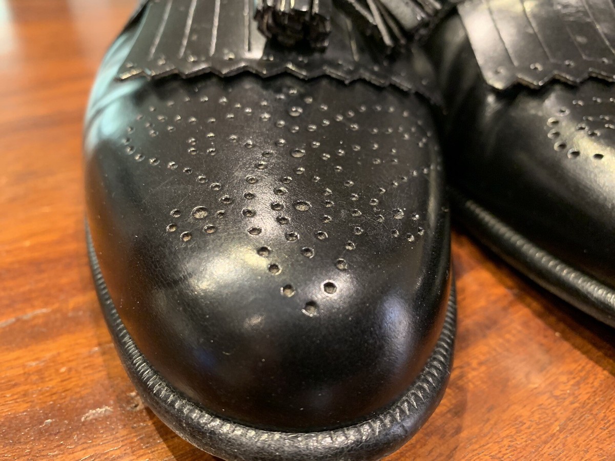 Bruno Magli shoes Black kilt tassel leather loafers 10.5  display picture 1