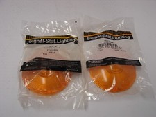 2 Signal-stat 9016a 9021a Cyclostat Amber Signal Light Lenses Dodge Ford Truck
