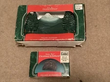 Santa's Best Christmas in Vermont Village Accessory Mountain Trees & Foot Bridge