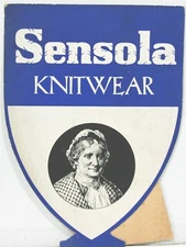 1940-50s Cardboard Store Counter Display for Sensola Knitwear 7” x 9”
