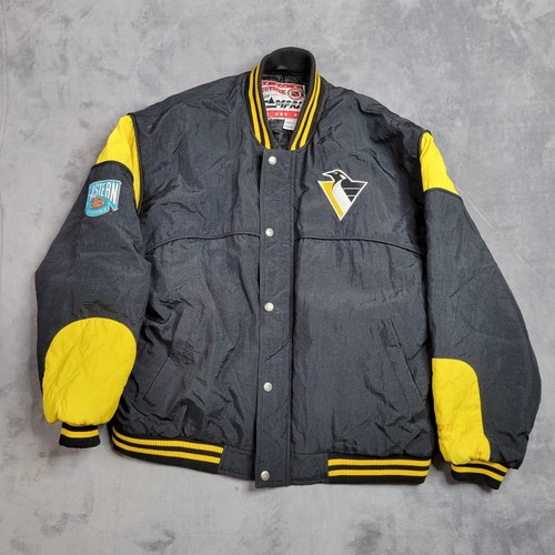 Pittsburgh Penguins Jacket Mens Extra Large Nutmeg By Campri XL Vintage ‘90s NHL - Afbeelding 1 van 17