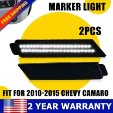 For 2010-2015 Chevrolet Camaro White LED Side Marker Light Smoke Car Accessories