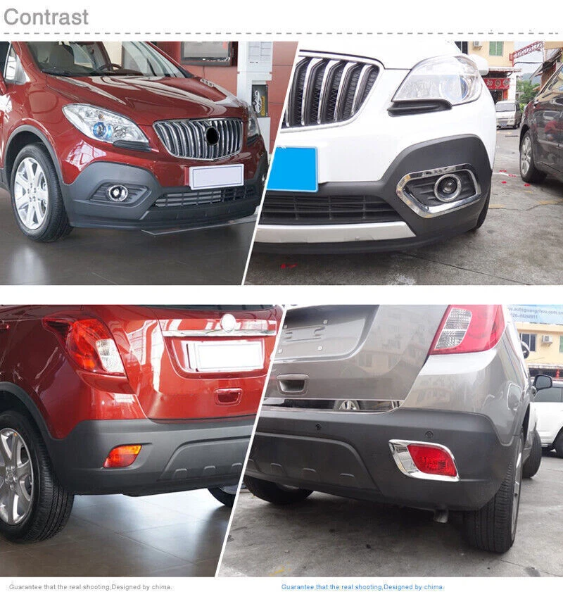 Cubierta antiniebla delantera trasera cromada para Buick Encore / Vauxhall Opel Mokka 13-15 Foto 3 de 4