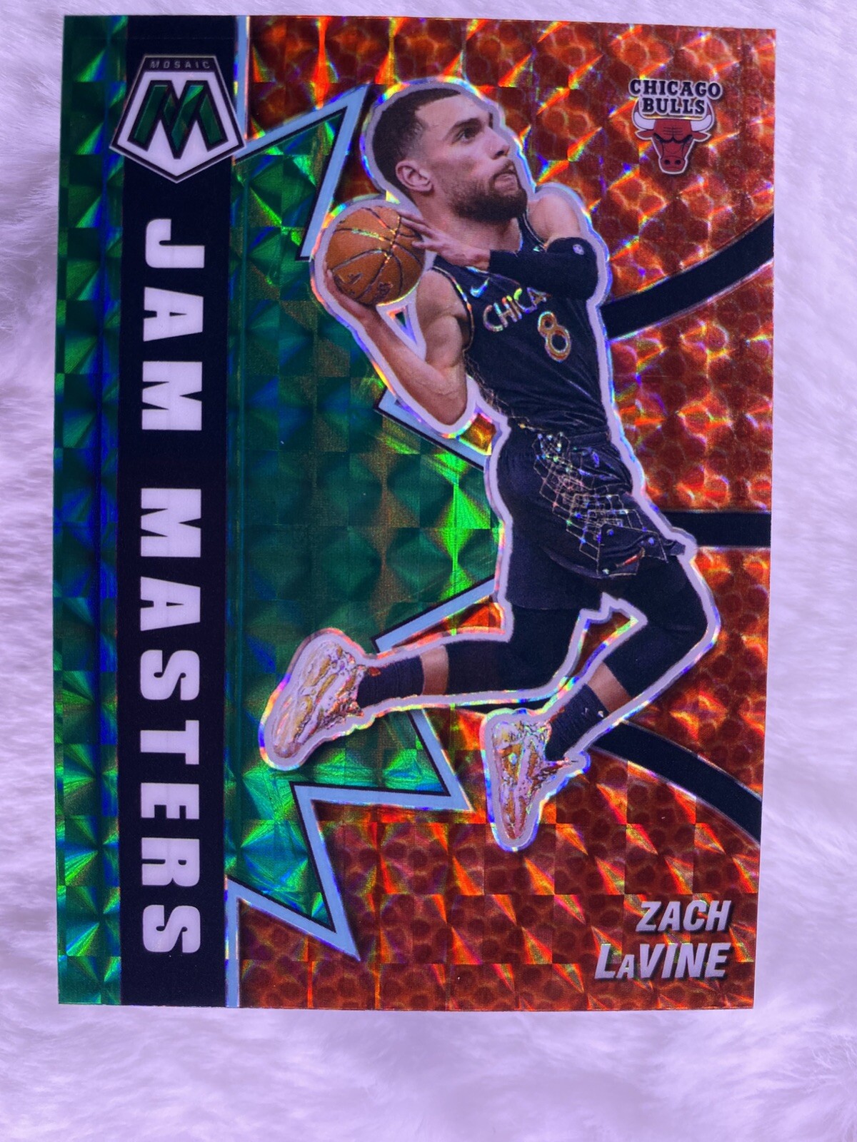 2020 Panini Mosaic Zach Lavine Jam Masters 6 Green Mosaic Prizm