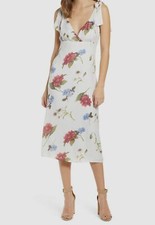 $210 Show Me Your Mumu Women's White Arlene Printed Sleeveless Midi Dress Size M