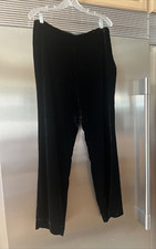 LAUREN RALPH LAUREN PANTS BLACK SOFT VELVET CLASSIC LEG SZ 10 - WAIST FITS 30"