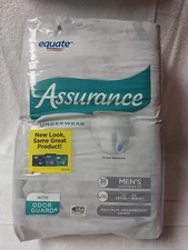 NEW Assurance Men's XL Disposable Underwear with Odor Guard Pack of 36 FREE-SHIP