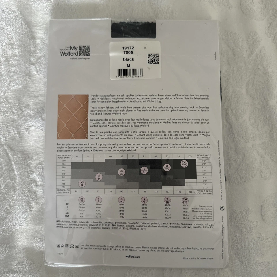 Medias negras Wolford Kaylee talla mediana  Foto 2 de 2