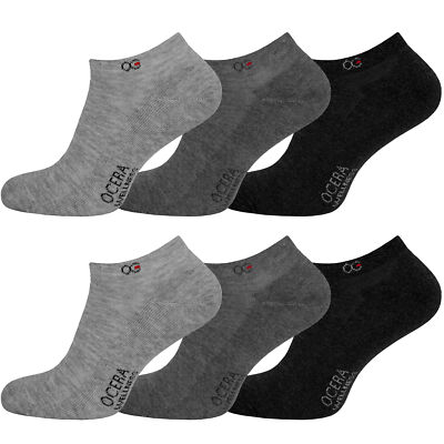 OCERA 6 Paar Wellness Sneaker Socken mit Frotteesohle für Damen und Herren