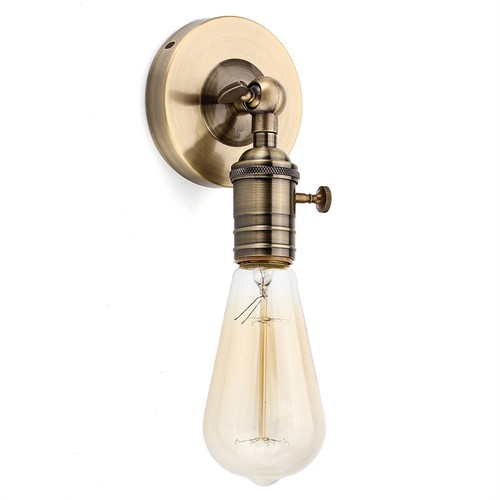 Vintage Industrial Wall Lights Holder Sconce Lamp Fitting Fixture E27 Socket - Picture 6 of 9