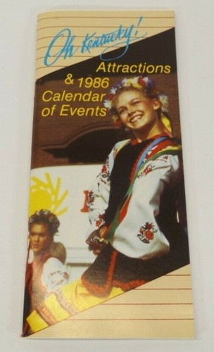 Vtg 1986 Oh Kentucky! Attractions & Calendar of Events 100 page booklet - 第 1/1 張圖片