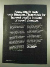 Anuncio insecticida Furadan 1974 - spray alfalfa temprano