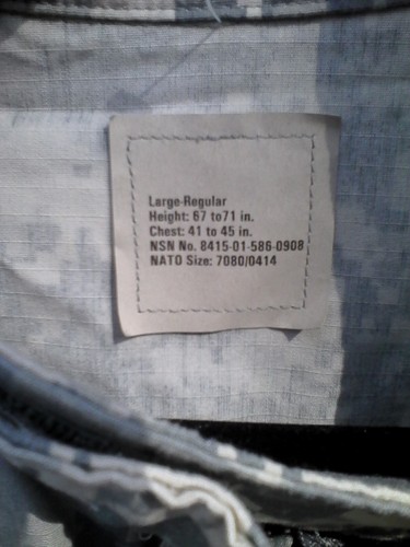 US Army Mantel Kampfuniform groß - Reg 50/50 % Nylon/Baumwolle Knopfmanschetten! - Bild 9 von 11