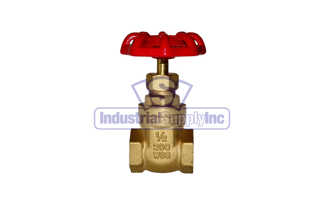 Gate Valve | Full Port | 1/2" NPT Threads | Brass | Industrial Supply