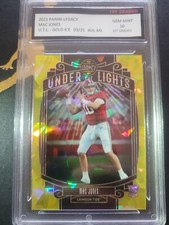 2021 MAC JONES LEGACY UNDER THE LIGHTS  GOLD CRACKED ICE GEM MINT GRADED 10