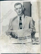1958 Cleveland Indians Baseball Player Catcher J W Porter Press Photo