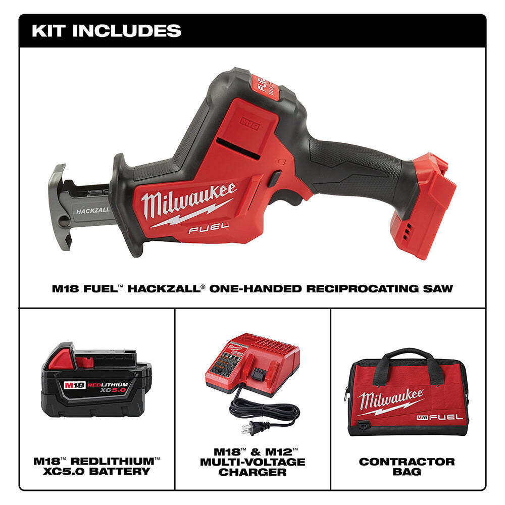 Milwaukee 2719-21 M18 FUEL 18V 7/8-Inch 5.0Ah Cordless Hackzall Kit - Picture 2 of 12