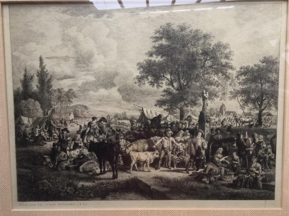 1880 Steel Engraving: MARKET SCENE d'apres Demarnes 1880 1880 Steel Engraving: MARKET SCENE d'apres Demarnes 1880