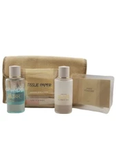 Vintage Japan Airlines Business Class Amenity Toiletry Kit Taupe Travel Bag