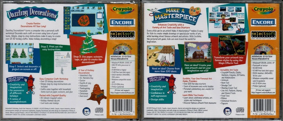 Crayola Make A Masterpiece & Dazzling Decorations Pc Brand New XP - Image 2 of 2