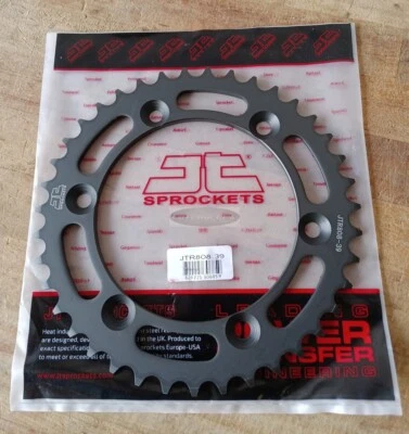 Suzuki DRZ400 DR350 RMZ450 RM250 JT Steel Rear Sprocket 39T NEW Street Gearing - Image 1 of 3