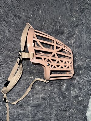 Basket Cage Dog Muzzle with Adjustable Straps Strong Flexible Heavy Duty Plastic