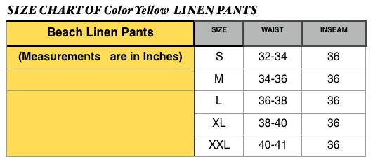 Мужские пляжные льняные брюки премиум-класса — для назначения свадьбы на шнурке — светло-желтые - Изображение 3 из 4