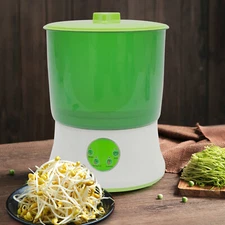 Bean Sprouts Machine 2 Tiers Automatic Bean Sprouter Grow Tool For Home Use New