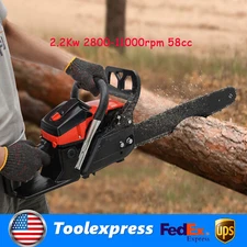 Chainsaw 18 inch Gas Powered 58CC 4.4 HP Handheld Cordless Gasoline 2-Stroke