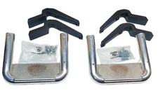 Carr 106332 Chevy DSL Hoop II XM3 Polished Side Steps Pair Bracket Style