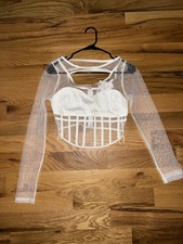 Boutique White Lace Corset