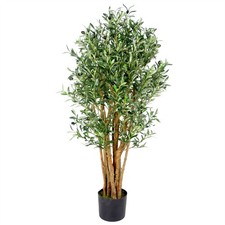 Image of Artificial Olive Tree Realistic Large 125cm (4ft) Premium Indoor Home Decor