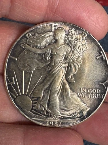 1987 WALKING LIBERTY  1 Oz. SILVER DOLLAR Fine Silver Uncirculated 🔥🔥