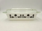 VTG Pyrex Black Rooster Space Saver Casserole Dish 575-B Clear Lid A-3 2qt