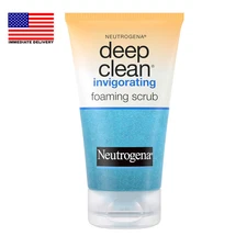 Deep Clean Invigorating Foaming Daily Exfoliating Facial Scrub with Glycerin, Ge
