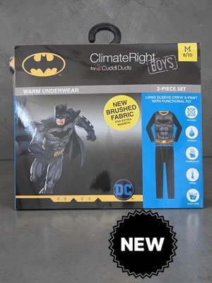 DC Batman 2pc warm underwear set Boys M 8/10