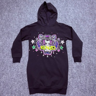 Kenzo Kids Black Tiger Star Embroidered Hoodie Size 10A / 140 NEW