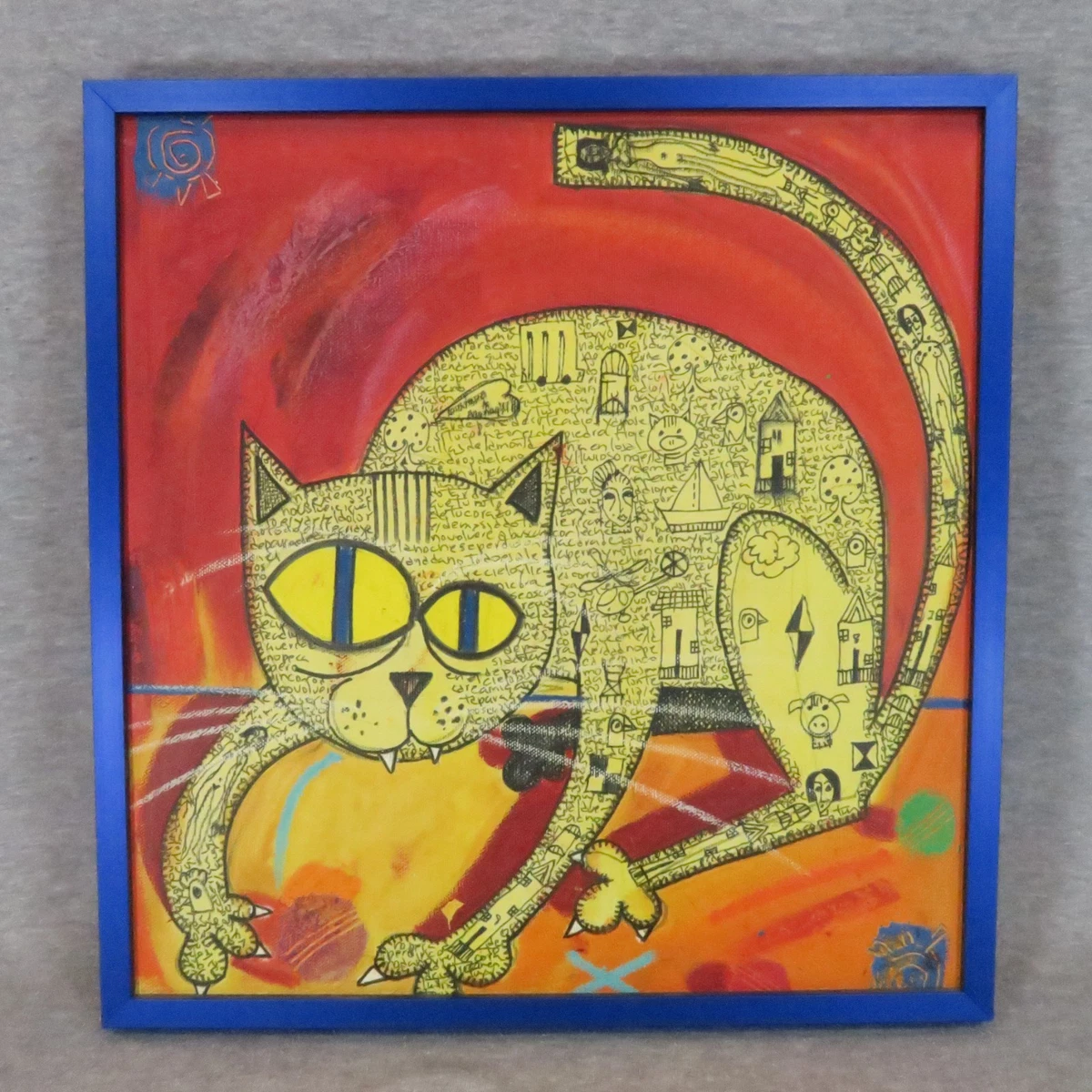 油画猫艺术绘画| eBay