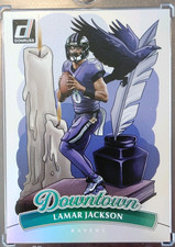 2025 Panini Donruss Downtown! Lamar Jackson Baltimore Ravens Insert #1
