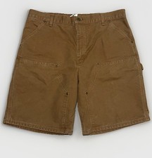 Vintage Carhartt Double Knee Carpenter Shorts B80 Brown Size 36 Made In USA