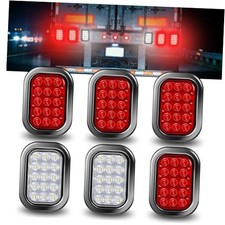 5x3 Backup Lights For Trucks Rectangle 15 Led Tail Lights 4 Red Turn Signal 5x3 Backup Lights For Trucks Rectangle 15 Led Tail Lights 4 Red Turn Signal
