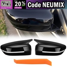 Spiegelkappen Außenspiegel für BMW 5er G30 G31 7er G11 G12 G20 G21 Schwarz Glanz