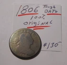 Photo of a 1806-P Large Cent from an eBay listing that sold on Jul 16, 2026